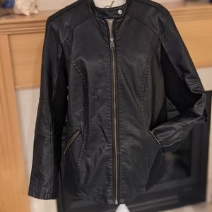 Faux Leather Moto Jacket